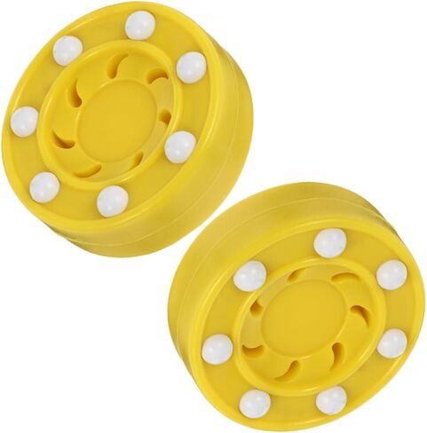 2Pcs Roller Hockey Puck Durable Ice Hockey Training Tools for Practice Competition High Hardness Material Smooth Surface for Enhanced Performance for Teams Clubs in Saudi Arabia