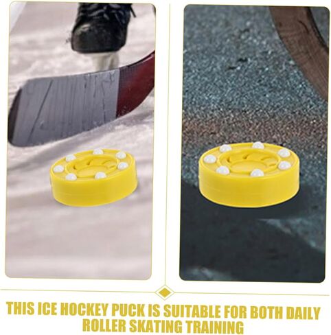 2Pcs Roller Hockey Puck Durable Ice Hockey Training Tools for Practice Competition High Hardness Material Smooth Surface for Enhanced Performance for Teams Clubs in Saudi Arabia