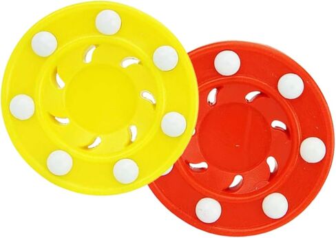 VANZACK قطعتان من كرات الهوكي الدوارة مجموعة كرات هوكي الشوارع البلاستيكية القوية للرياضات الخارجية تعمل على تحسين مهارات التعامل مع العصي والتمرير للألعاب in Kuwait