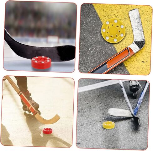 VANZACK قطعتان من كرات الهوكي الدوارة مجموعة كرات هوكي الشوارع البلاستيكية القوية للرياضات الخارجية تعمل على تحسين مهارات التعامل مع العصي والتمرير للألعاب in Kuwait