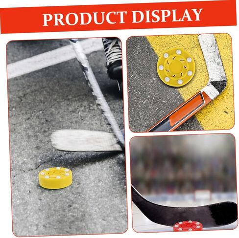 VANZACK قطعتان من كرات الهوكي الدوارة مجموعة كرات هوكي الشوارع البلاستيكية القوية للرياضات الخارجية تعمل على تحسين مهارات التعامل مع العصي والتمرير للألعاب in Kuwait