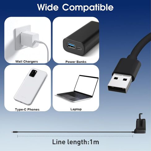 قاعدة شحن متوافقة مع نظارات Ray-Ban Meta الذكية Wayfarer/Skyler/Headliner/Meta HSTN Oakley، شاحن كابل USB-A قابل للشرب للسفر، نظارات ميتا الذكية مع محول in Kuwait