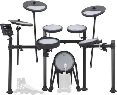 Roland VQD106 V-Drums Quiet Design Kit Bundle with Cable, Drumsticks, Drumstick Bag, and Austin Bazaar Polishing Cloth in Saudi Arabia