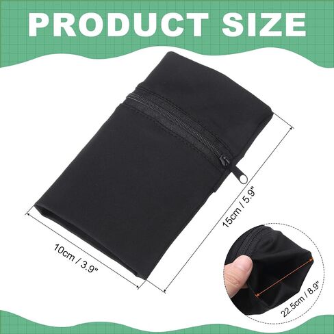uxcell Wrist Pouch Wrist Wallet Sports Wristband Wallet with Zipper Pocket for Running Jogging Hiking in Saudi Arabia