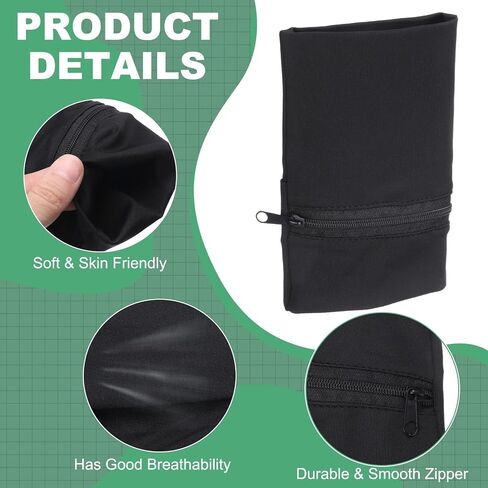 uxcell Wrist Pouch Wrist Wallet Sports Wristband Wallet with Zipper Pocket for Running Jogging Hiking in Saudi Arabia
