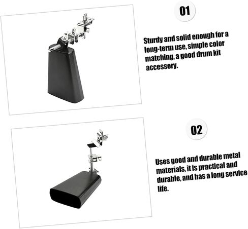 Yardwe Cowbell Drum Set ملحق المشبك WC51B Cowbell لآلة الإيقاع، قوي وخفيف الوزن مناسب لمجموعات الطبول والأداء الموسيقي in Saudi Arabia