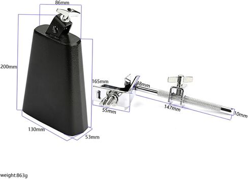 Yardwe Cowbell Drum Set ملحق المشبك WC51B Cowbell لآلة الإيقاع، قوي وخفيف الوزن مناسب لمجموعات الطبول والأداء الموسيقي in Saudi Arabia