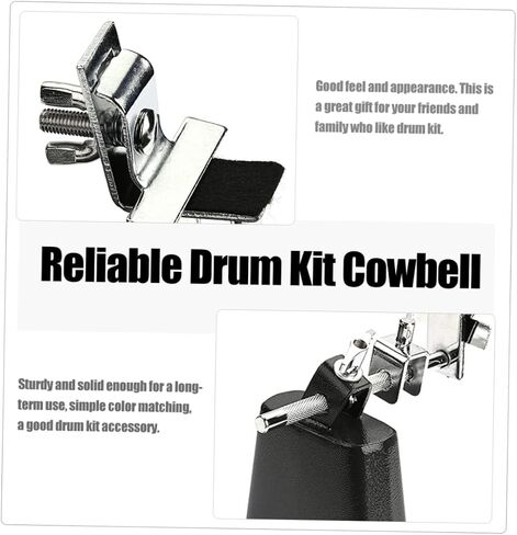Yardwe Cowbell Drum Set ملحق المشبك WC51B Cowbell لآلة الإيقاع، قوي وخفيف الوزن مناسب لمجموعات الطبول والأداء الموسيقي in Saudi Arabia