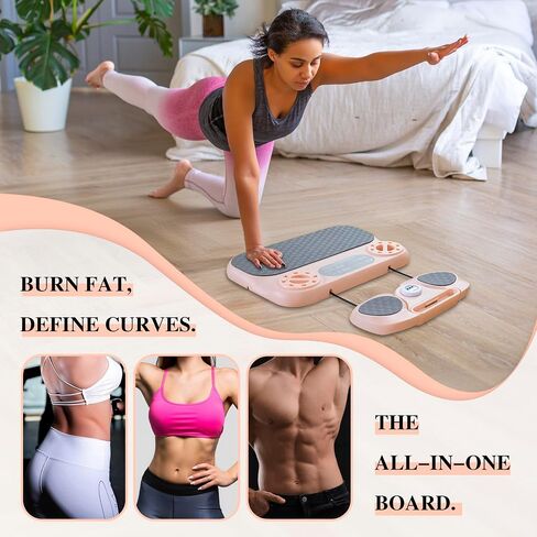 Multifunctional 5-in-1 Pilates Board – Ab Core Trainer with Push-Up Handles, Resistance Bands, Core Slider Pads, Massage Ball, Portable and Foldable Home Gym Fitness Equipment in Saudi Arabia