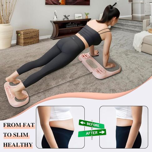 Multifunctional 5-in-1 Pilates Board – Ab Core Trainer with Push-Up Handles, Resistance Bands, Core Slider Pads, Massage Ball, Portable and Foldable Home Gym Fitness Equipment in Saudi Arabia