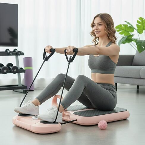 Multifunctional 5-in-1 Pilates Board – Ab Core Trainer with Push-Up Handles, Resistance Bands, Core Slider Pads, Massage Ball, Portable and Foldable Home Gym Fitness Equipment in Saudi Arabia