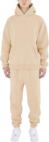 HHGKED Men's Sweatsuits 2 Piece Outfits Baggy Travel Vacation Fashion Clothes Casual Hoodie Jogging Track suits Sets in Kuwait