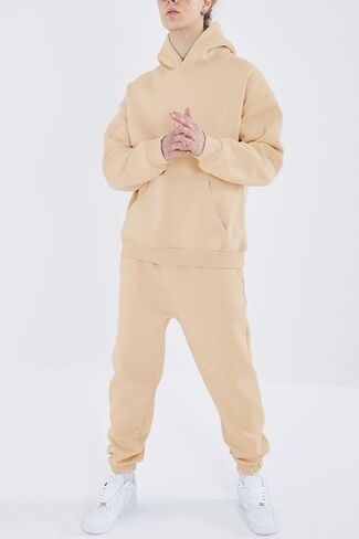 HHGKED Men's Sweatsuits 2 Piece Outfits Baggy Travel Vacation Fashion Clothes Casual Hoodie Jogging Track suits Sets in Kuwait