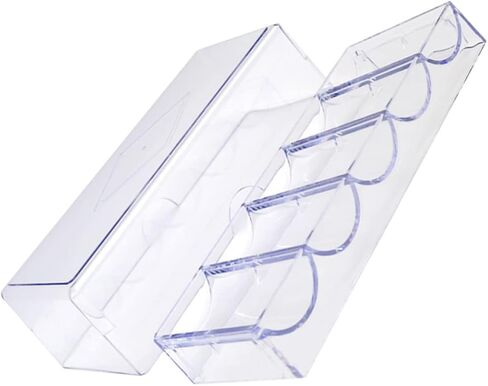 Acrylic Poker Chip Holder Box Lid 100-Piece Capacity Portable Chip Storage Tray for Home Games and Tournaments in Saudi Arabia