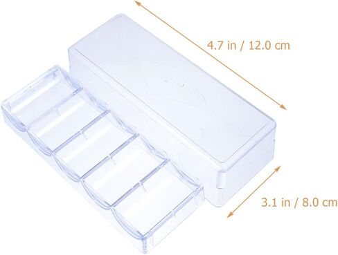 Acrylic Poker Chip Holder Box Lid 100-Piece Capacity Portable Chip Storage Tray for Home Games and Tournaments in Saudi Arabia