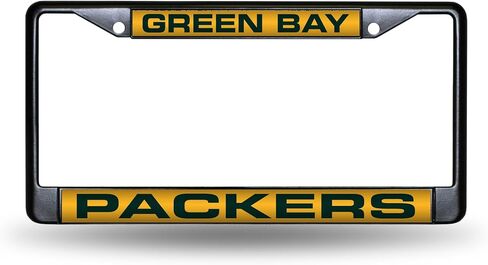 Rico Industries NFL Fan Shop Laser Cut Inlaid Standard Chrome License Plate Frame in Saudi Arabia