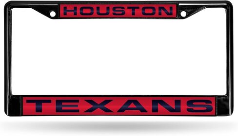 Rico Industries NFL Fan Shop Laser Cut Inlaid Standard Chrome License Plate Frame in Saudi Arabia