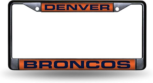 Rico Industries NFL Fan Shop Laser Cut Inlaid Standard Chrome License Plate Frame in Kuwait