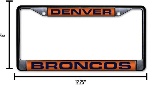 Rico Industries NFL Fan Shop Laser Cut Inlaid Standard Chrome License Plate Frame in Kuwait