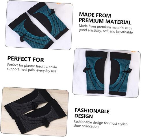 Vaguelly 2 Pairs Compression Foot Fascia Socks for Pain Relief Elastic Ankle Support Sleeves for Plantar Fasciitis Sports Recovery in Saudi Arabia