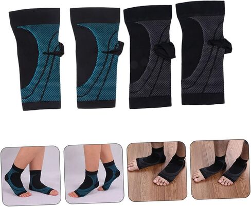 Vaguelly 2 Pairs Compression Foot Fascia Socks for Pain Relief Elastic Ankle Support Sleeves for Plantar Fasciitis Sports Recovery in Saudi Arabia