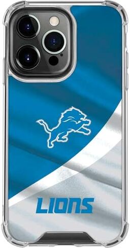 Skinit Clear Phone Case Compatible with iPhone 16 Pro - Officially Licensed NFL Detroit Lions Design in Saudi Arabia