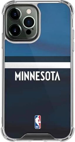 حافظة هاتف Skinit الشفافة متوافقة مع iPhone 15 Pro Max - تصميم جيرسي مرخص رسميًا من NBA Minnesota Timberwolves in Saudi Arabia