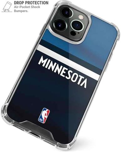 حافظة هاتف Skinit الشفافة متوافقة مع iPhone 15 Pro Max - تصميم جيرسي مرخص رسميًا من NBA Minnesota Timberwolves in Saudi Arabia
