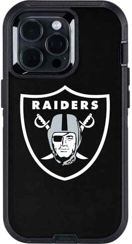 Skinit Decal Phone Skin Compatible with OtterBox Defender iPhone 15 Pro Max - Officially Licensed NFL Las Vegas Raiders Large Logo Design in Saudi Arabia