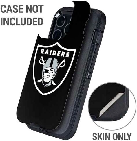 Skinit Decal Phone Skin Compatible with OtterBox Defender iPhone 15 Pro Max - Officially Licensed NFL Las Vegas Raiders Large Logo Design in Saudi Arabia