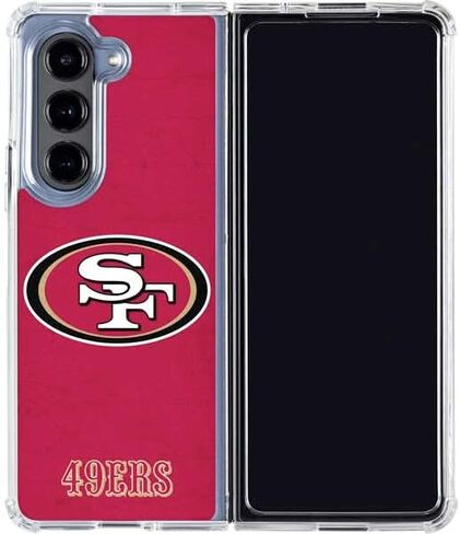 حافظة هاتف Skinit الشفافة متوافقة مع هاتف Galaxy Z Fold5 5G - تصميم مرخص رسميًا من NFL San Francisco 49ers in Saudi Arabia