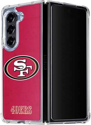 حافظة هاتف Skinit الشفافة متوافقة مع هاتف Galaxy Z Fold5 5G - تصميم مرخص رسميًا من NFL San Francisco 49ers in Saudi Arabia