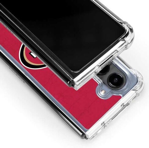 حافظة هاتف Skinit الشفافة متوافقة مع هاتف Galaxy Z Fold5 5G - تصميم مرخص رسميًا من NFL San Francisco 49ers in Saudi Arabia