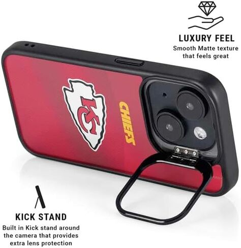 حافظة هاتف Skinit Kickstand متوافقة مع iPhone 13 - تصميم جيرسي لفريق NFL Kansas City Chiefs مرخص رسميًا in Saudi Arabia