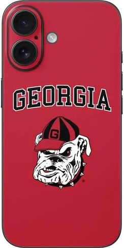 Skinit Decal Phone Skin Compatible with iPhone 16 - Officially Licensed University of Georgia Bulldogs Logo Design in Saudi Arabia