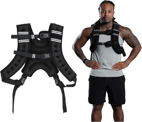 MIKOLO Weighted Vest, 8lb/12lb/16lb Weight Vest for Women & Men, Weight Vest with Reflective Stripe for Walking, Running, Strength Training & Workout(8lb) in Saudi Arabia