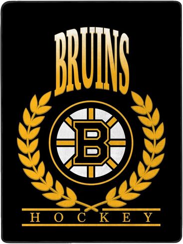 بطانية Northwest NHL Boston Bruins Silk Touch Throw - مرخصة رسميًا من NHL، صوف فائق النعومة - يوم لعب مريح أساسي للمعجبين، هدية للجنسين، 46 بوصة × 60 بوصة in Saudi Arabia