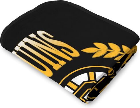 بطانية Northwest NHL Boston Bruins Silk Touch Throw - مرخصة رسميًا من NHL، صوف فائق النعومة - يوم لعب مريح أساسي للمعجبين، هدية للجنسين، 46 بوصة × 60 بوصة in Saudi Arabia