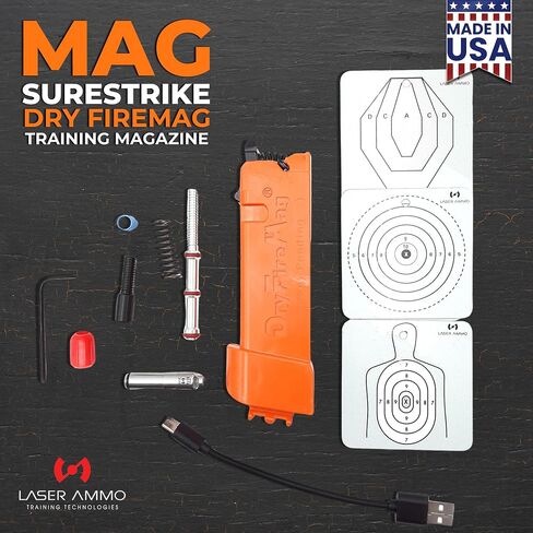 DRYFIREMAG + مجموعة تدريب SureStrike - Smart Dryfiremag مع ليزر تدريب Surestrike 9 مم (الفئة 1، الحد الأقصى للإخراج 3.5 ميجاوات) (اختر من بين اللون الأحمر أو غير المرئي) in Saudi Arabia