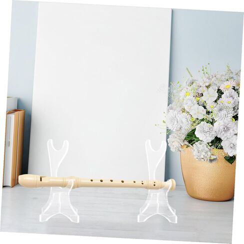 Acrylic Double-layer Flute Holder Stand Transparent Desktop Flute Organizer Rack Vertical Space-saving Display for Clarinet Woodwind Instrument Collection in Saudi Arabia