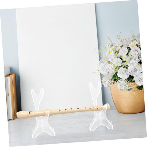 حامل عرض فلوت أكريليك مزدوج الطبقة، حامل سطح مكتب عمودي لمسجل السوبرانو، أدوات النفخ الخشبية الهندية، منظم موفر للمساحة مع توافق واسع وسهل in Kuwait