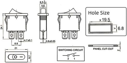 (10pcs) Boat Switch KCD1-110 2-pin 2-Speed Power Rocker Boat Switch 250/125V 10/6A Power Push Button Switch (Black) in Saudi Arabia