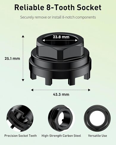 Pawfly Bicycle Crank Puller, Bike Crank Removal Tool, Bottom Bracket Tool with 8-Tooth Socket, Wrench & Top Cap, Bike Repair Kit for Square Taper Shimano & ISIS Splined Crank Arm in Saudi Arabia