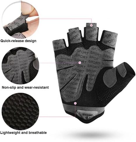 INOGIH Lightweight and Breathable Fingerless-Gym-Gloves for Women - Exercise-Crossfit-Training Gloves for Workout in Saudi Arabia