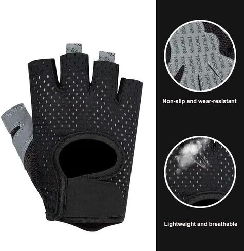 INOGIH Lightweight and Breathable Fingerless-Gym-Gloves for Women - Exercise-Crossfit-Training Gloves for Workout in Saudi Arabia