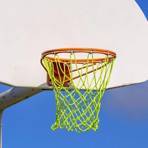 Glow in The Dark Basketball Net, Night Light Basketball Hoop Net, Glow Basketballs Nets Heavy Duty Fluorescent Yellow Outdoor Replacement Basketballs Nets, Anti-Whip for Indoor, Outdoor in Saudi Arabia