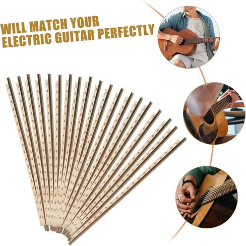 19Pcs White Copper Guitar Fret Wire Classical Guitar Parts for Acoustic Electric Guitars Easy Installation Durable Luthier Tools Compact Storage in Saudi Arabia