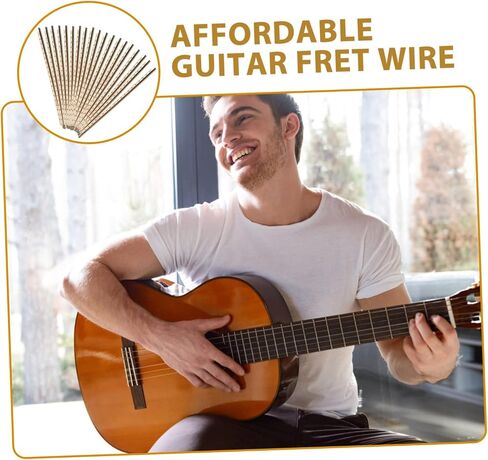 19Pcs White Copper Guitar Fret Wire Classical Guitar Parts for Acoustic Electric Guitars Easy Installation Durable Luthier Tools Compact Storage in Saudi Arabia