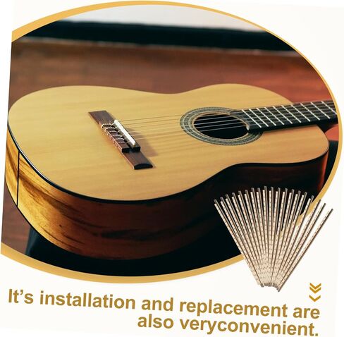 19Pcs White Copper Guitar Fret Wire Classical Guitar Parts for Acoustic Electric Guitars Easy Installation Durable Luthier Tools Compact Storage in Saudi Arabia