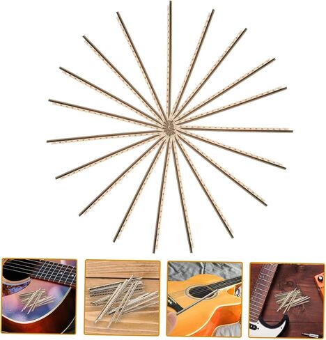 19Pcs White Copper Guitar Fret Wire Classical Guitar Parts for Acoustic Electric Guitars Easy Installation Durable Luthier Tools Compact Storage in Saudi Arabia